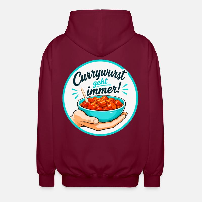 Currywurstesser1 - Unisex Kapuzenjacke - Bordeaux
