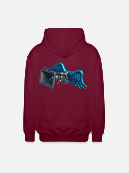ANGELIC CAM - sound & vision - Unisex Hooded Jacket - bordeaux