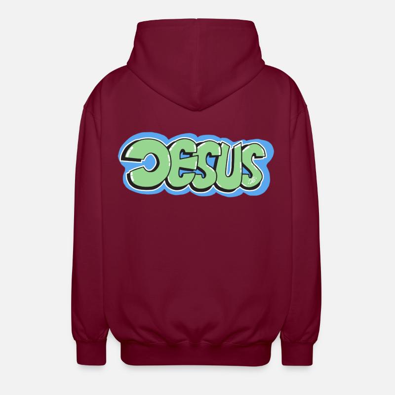 Jésus - Veste à capuche unisexe - bordeaux