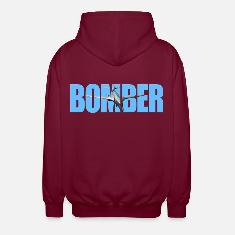 Bomber B-1B Lancer - Unisex Kapuzenjacke - Bordeaux