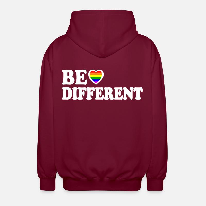 Be different - Unisex Kapuzenjacke - Bordeaux