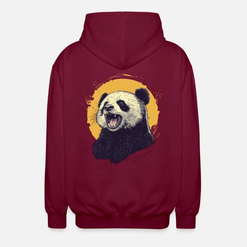 Panda - Veste à capuche unisexe - bordeaux