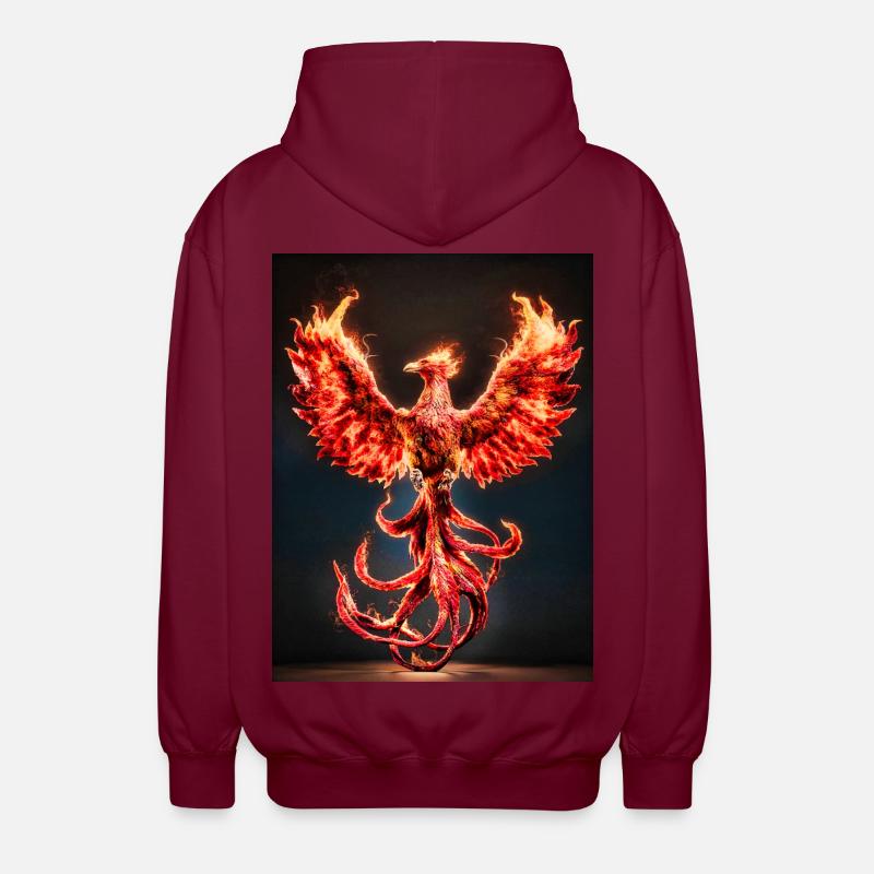Explosion de Phoenix Firecrest - Veste à capuche unisexe - bordeaux
