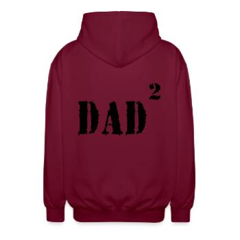 DAD - Veste à capuche unisexe - bordeaux - Dos - AI Model Male 185 light (185cm)