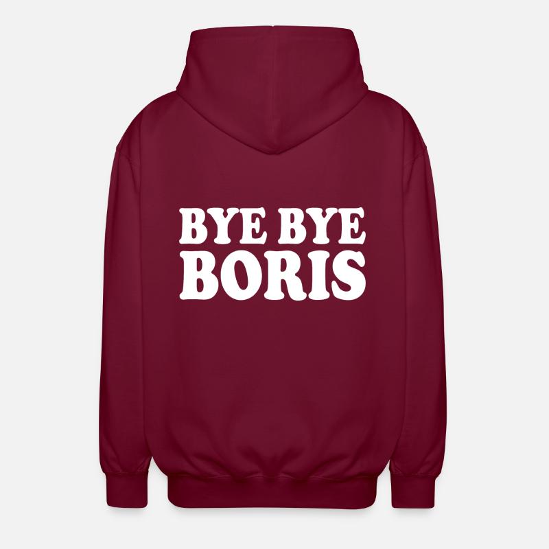 Bye bye boris - Unisex Hooded Jacket - bordeaux