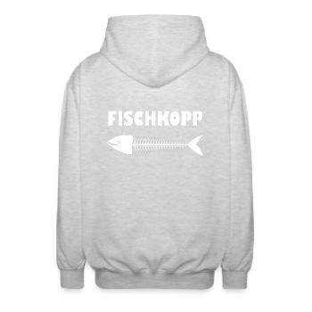 Fischkopp - Veste à capuche unisexe - gris clair chiné - Dos - AI Model Male 185 light (185cm)