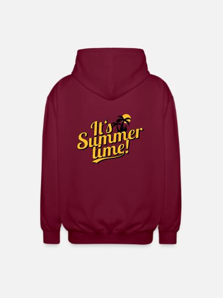 It's Summer Time - beach & holiday - Unisex Hooded Jacket - bordeaux