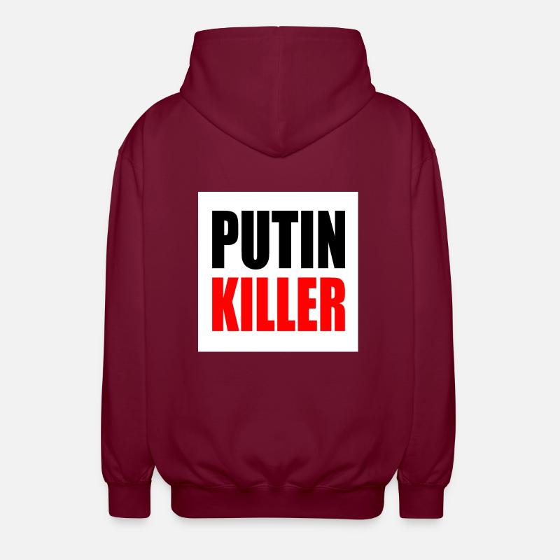 Putin killer - Unisex Kapuzenjacke - Bordeaux