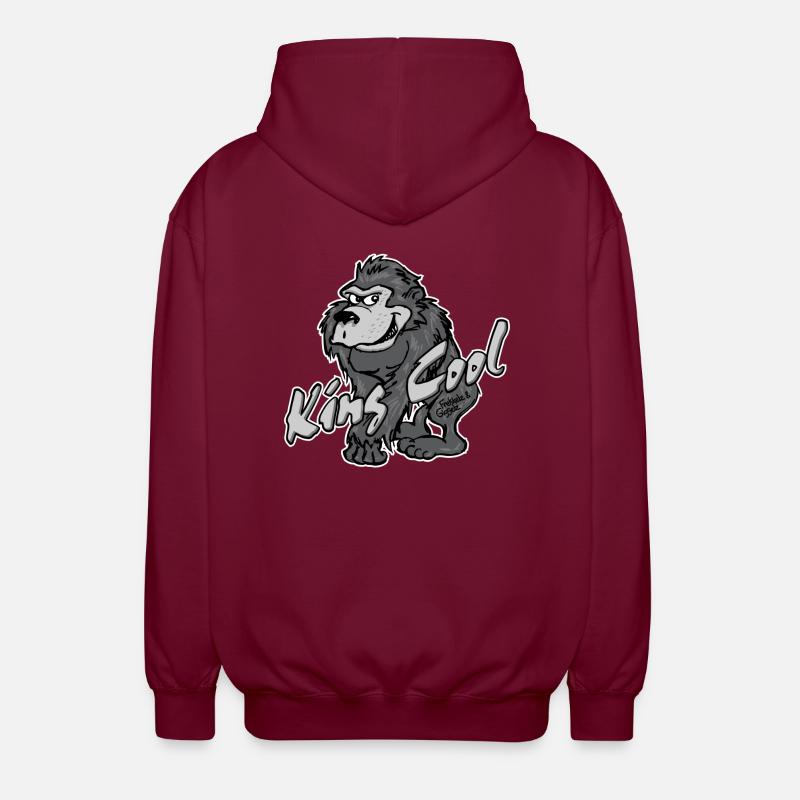 Gorilla King Cool - Unisex Hooded Jacket - bordeaux