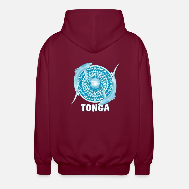 Tonga Blue Sharks - Veste à capuche unisexe - bordeaux