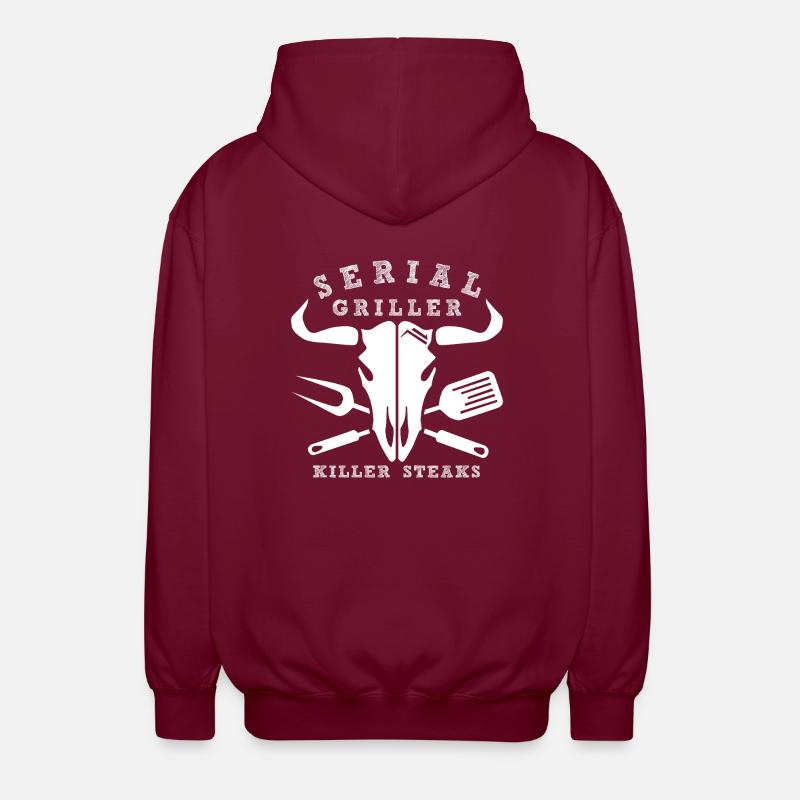 Killer-STEAKS - Unisex Kapuzenjacke - Bordeaux