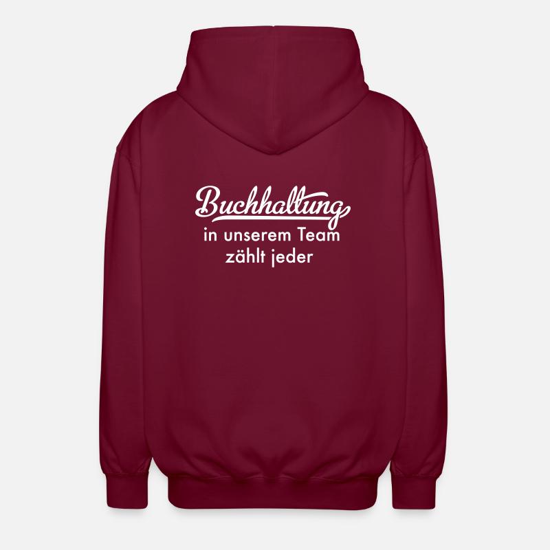 Buchhaltung - Unisex Kapuzenjacke - Bordeaux