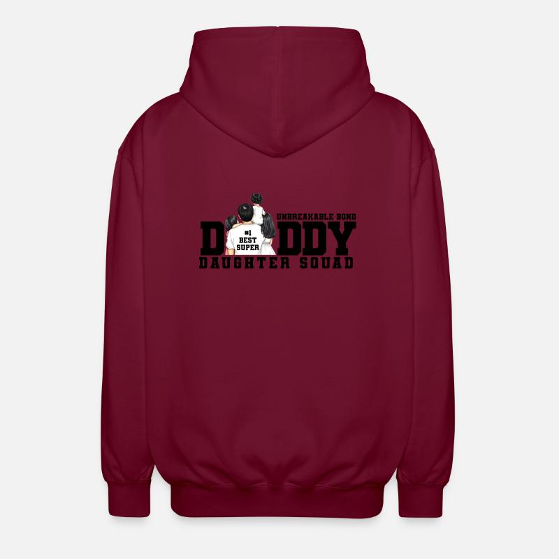 Daddy Tochter Squad 3er-Design - Unisex Kapuzenjacke - Bordeaux