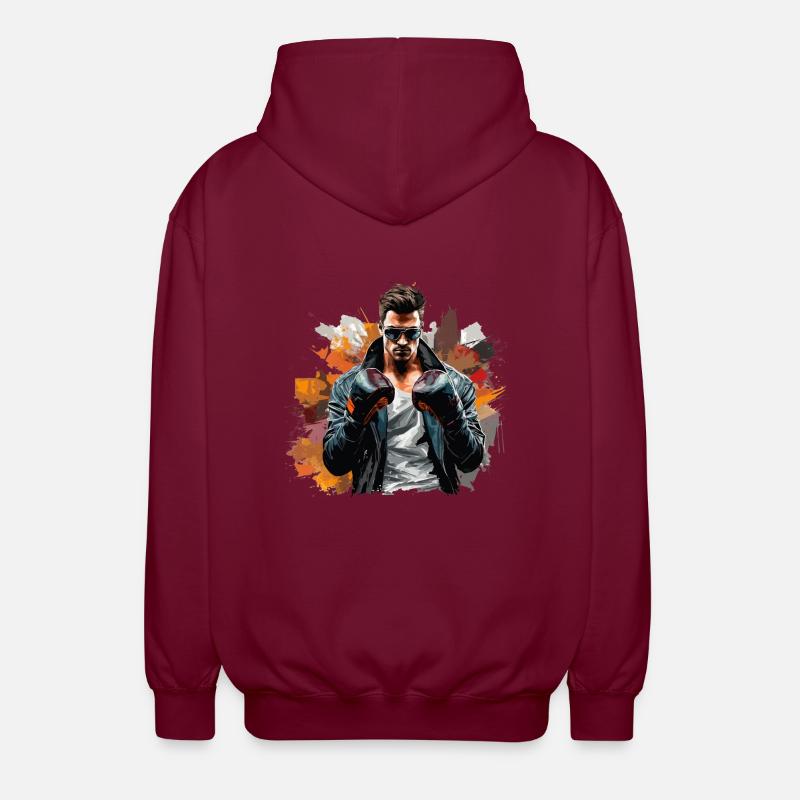 KO | Graffiti Style Boxer - Veste à capuche unisexe - bordeaux