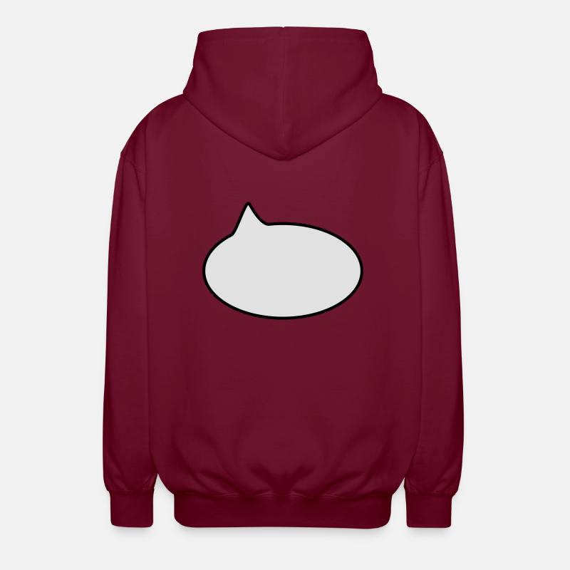 Ballon / / dessin animé / / dire / / déclaration - Veste à capuche unisexe - bordeaux