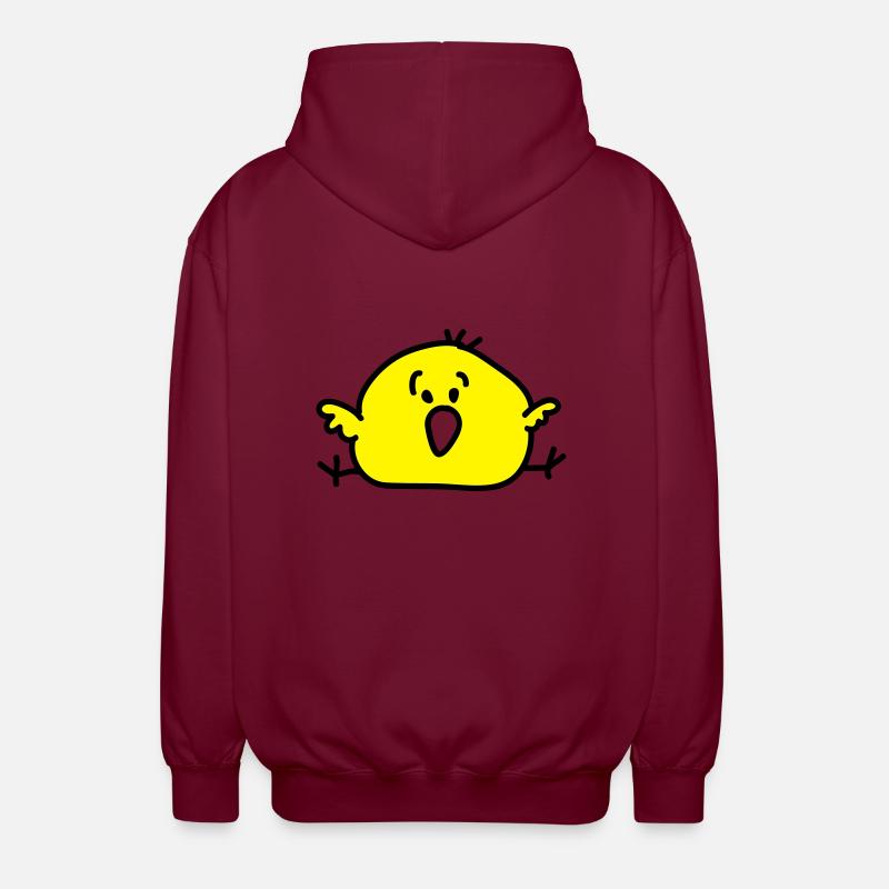 dickes Vögelchen - Unisex Kapuzenjacke - Bordeaux