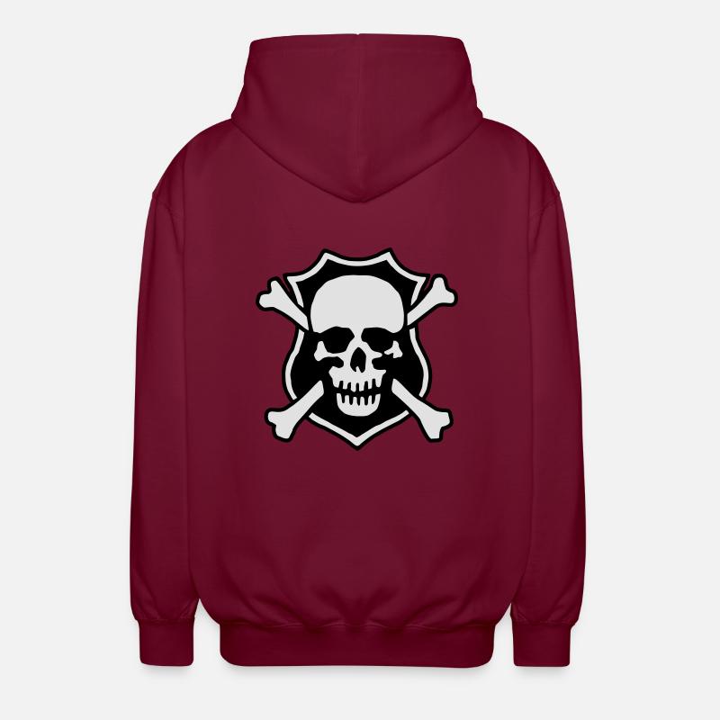 skull_032013_b_2c - Unisex Kapuzenjacke - Bordeaux