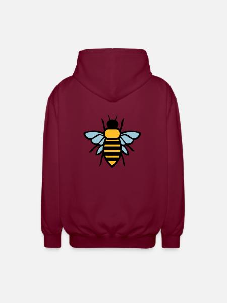 Biene - Unisex Kapuzenjacke - Bordeaux