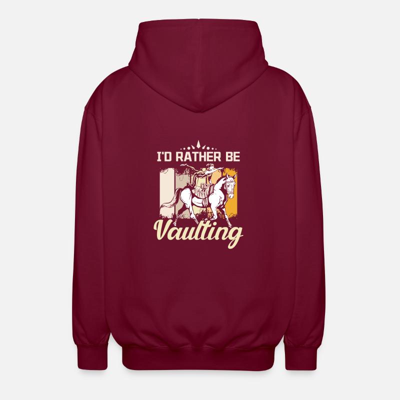 I'd rather be vaulting - Unisex Hooded Jacket - bordeaux