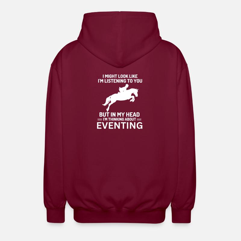 Cavalier Citation Réfléchie Conception - Veste à capuche unisexe - bordeaux