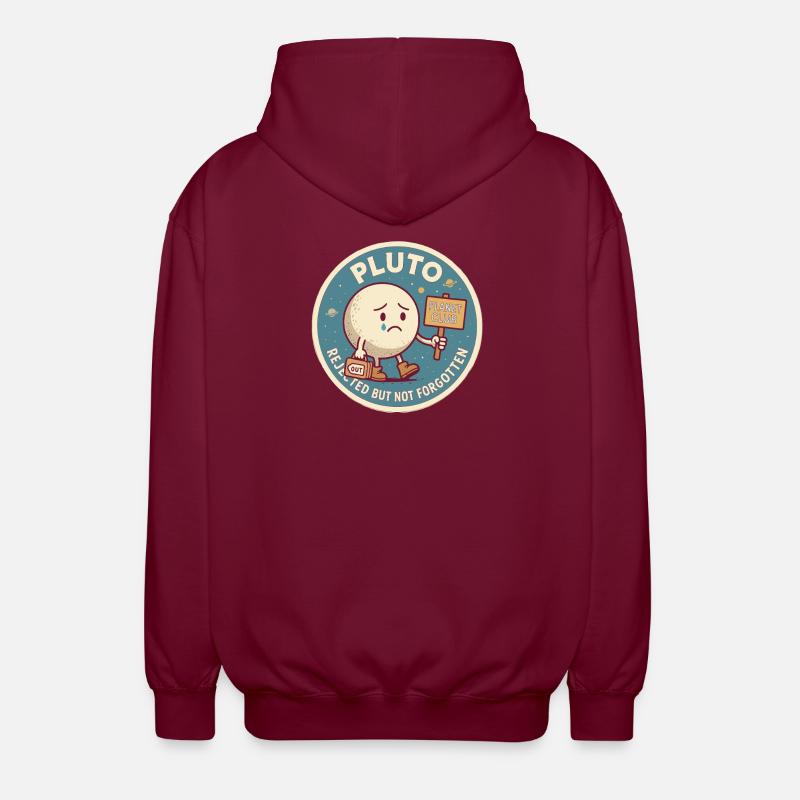 Pluto Rejected, but not forgotten - Unisex Hooded Jacket - bordeaux