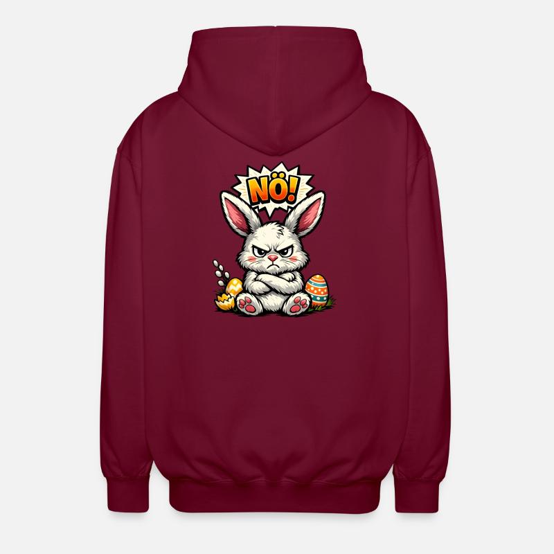 Lower Austrian Bunny Easter Gift - Unisex Hooded Jacket - bordeaux