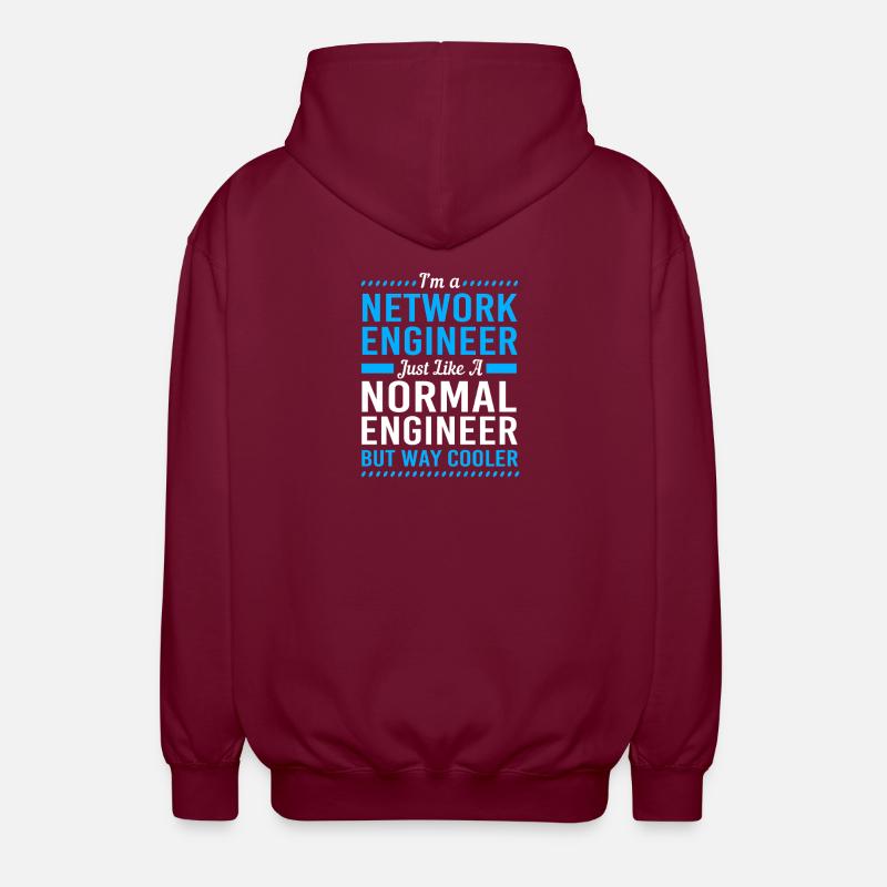 Network Computer Scientist Programmer Admin - Unisex Hooded Jacket - bordeaux