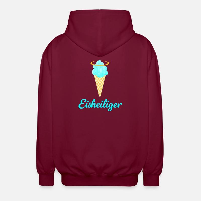 Eisheiliger Eis Eiscreme Heiligenschein Sommer Fan - Unisex Hooded Jacket - bordeaux