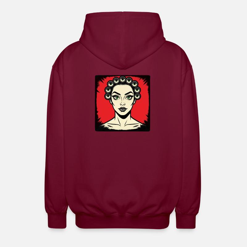 ICH SEHE DICH – nette Leute - Unisex Kapuzenjacke - Bordeaux