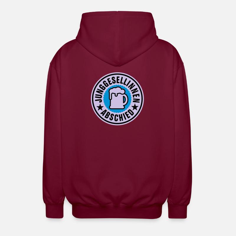 Junggesellinnen Abschied | Hochzeit | Beer | Bier - Veste à capuche unisexe - bordeaux