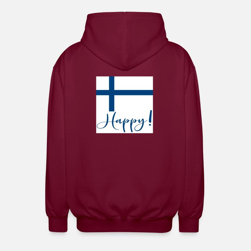 DRAPEAU FINLANDAIS - SIGNE HEUREUX - Veste à capuche unisexe - bordeaux