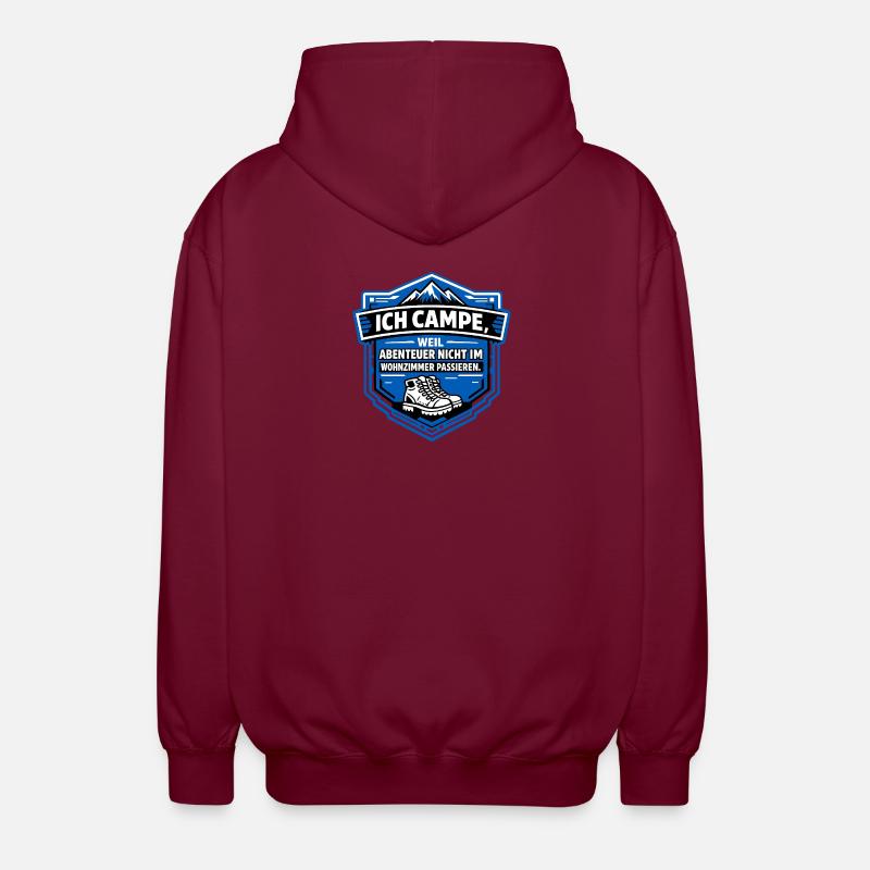 Je pars camper - Veste à capuche unisexe - bordeaux