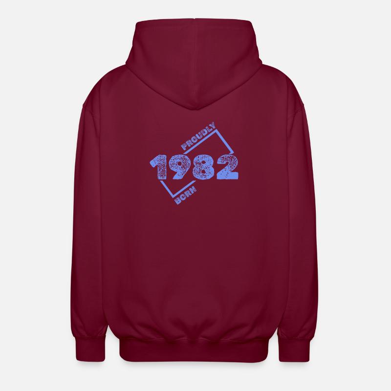 1982 1982 - Veste à capuche unisexe - bordeaux