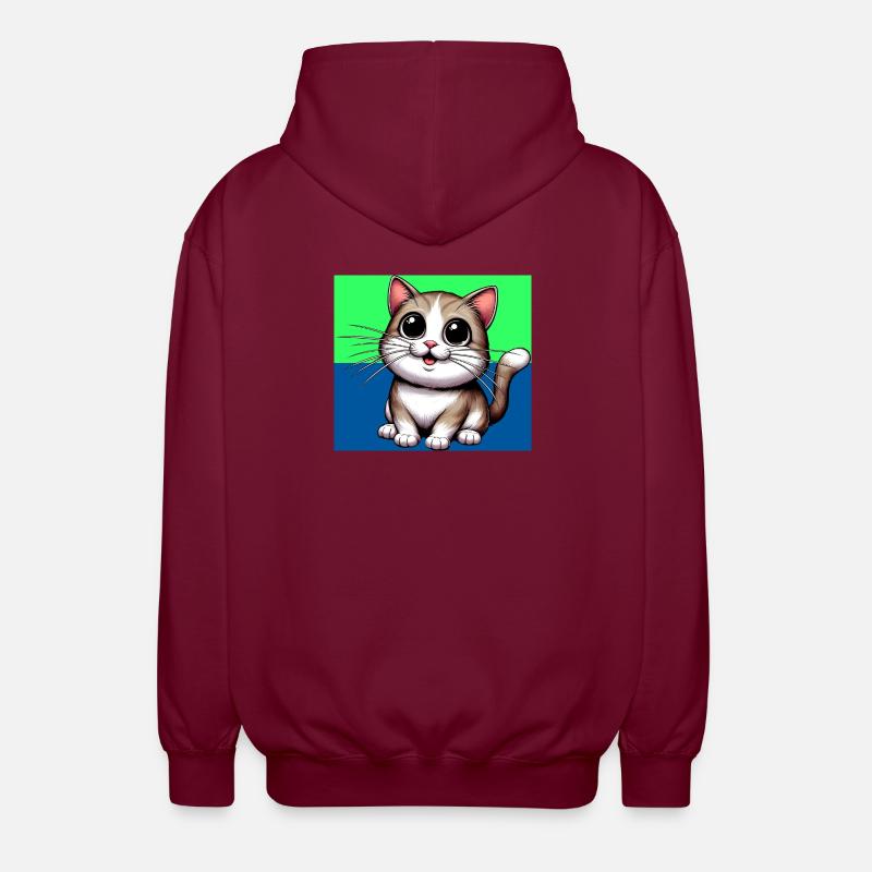chat - Veste à capuche unisexe - bordeaux