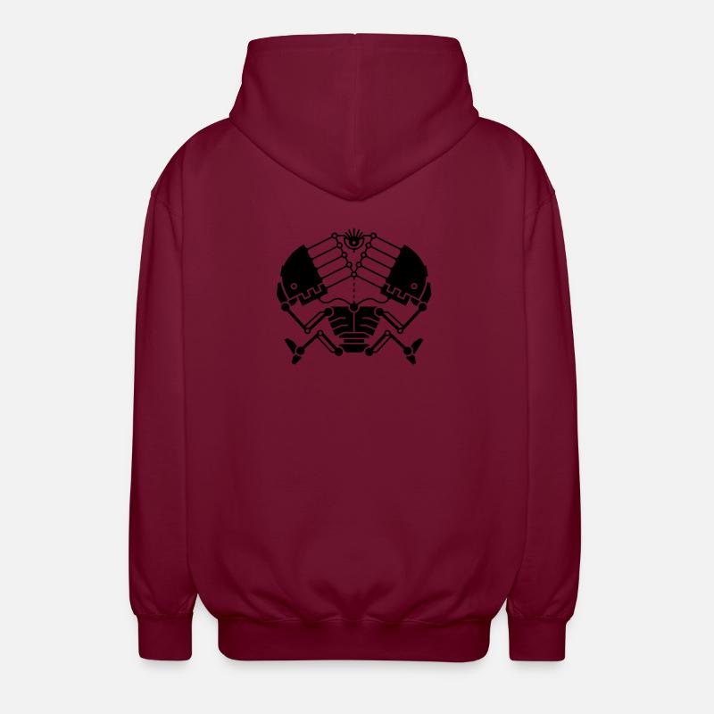 3rd Eye Robotics - black version - Unisex Hooded Jacket - bordeaux