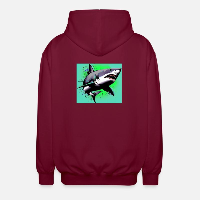 Requin - Veste à capuche unisexe - bordeaux