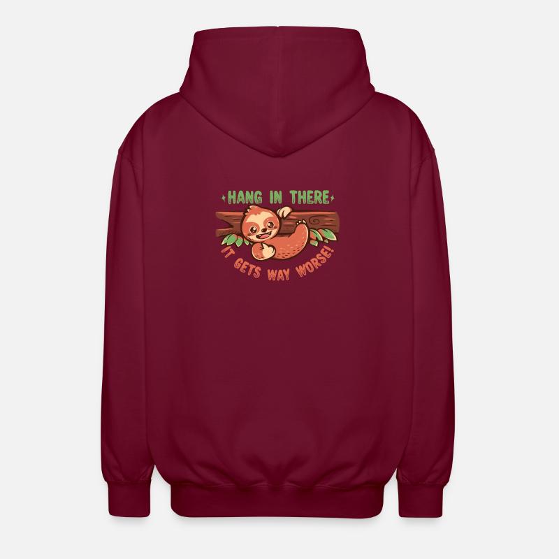 Tiens bon, ça empire bien - Veste à capuche unisexe - bordeaux