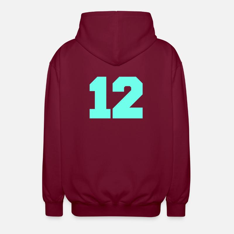 12 - Veste à capuche unisexe - bordeaux
