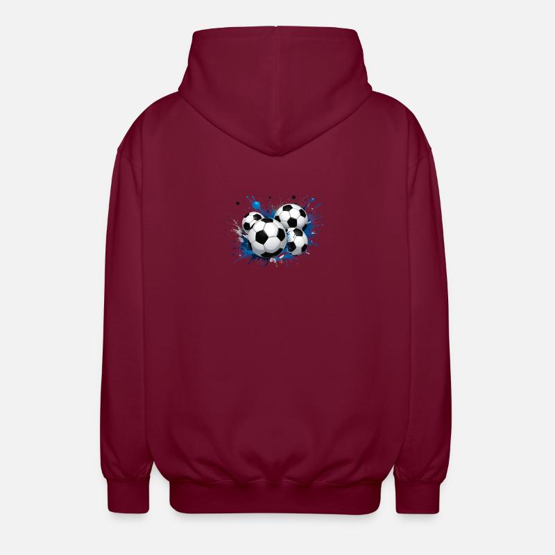 Fodbolddesign til en stor begivenhed - Unisex hættejakke. - bordeaux