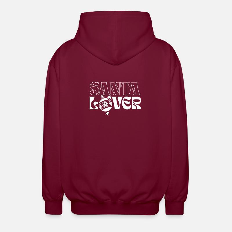 Conception d’amour de Noël festif - Veste à capuche unisexe - bordeaux