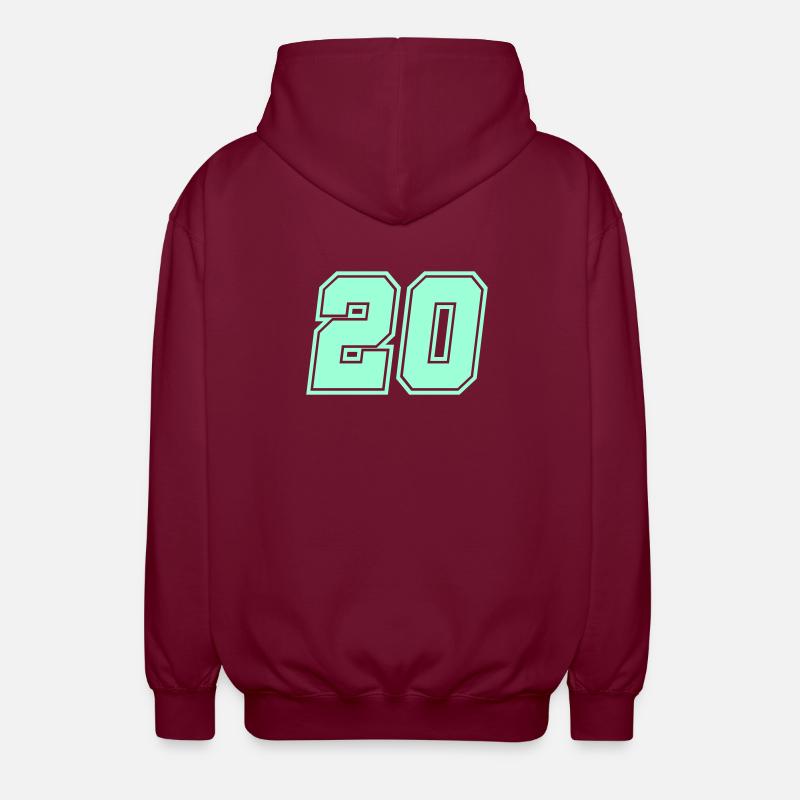 20- - Unisex Hooded Jacket - bordeaux