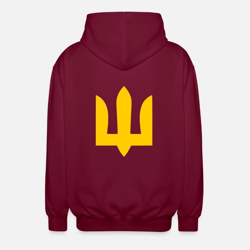 Ukraine - Veste à capuche unisexe - bordeaux