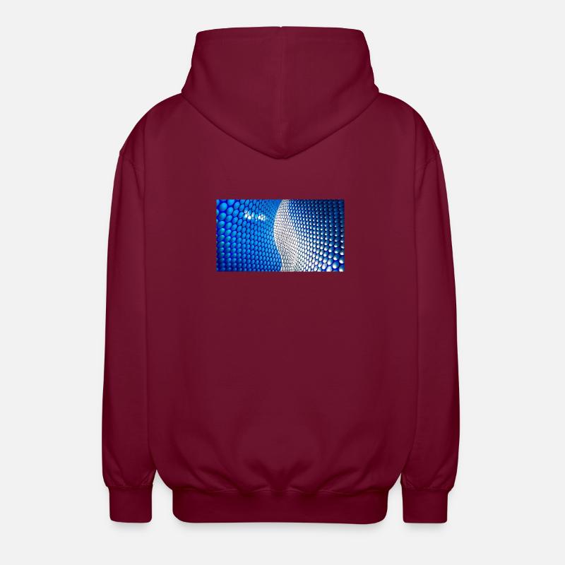 Cobalt Bubblewave Abstract - Unisex Kapuzenjacke - Bordeaux