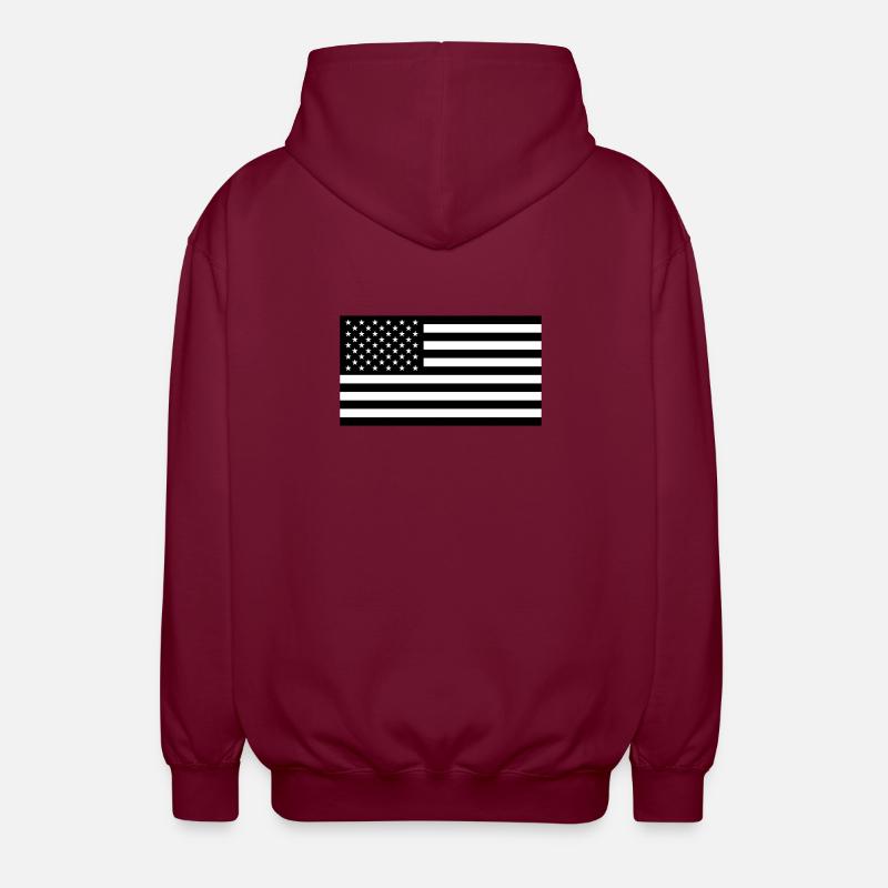 LE DRAPEAU AMÉRICAIN - Veste à capuche unisexe - bordeaux