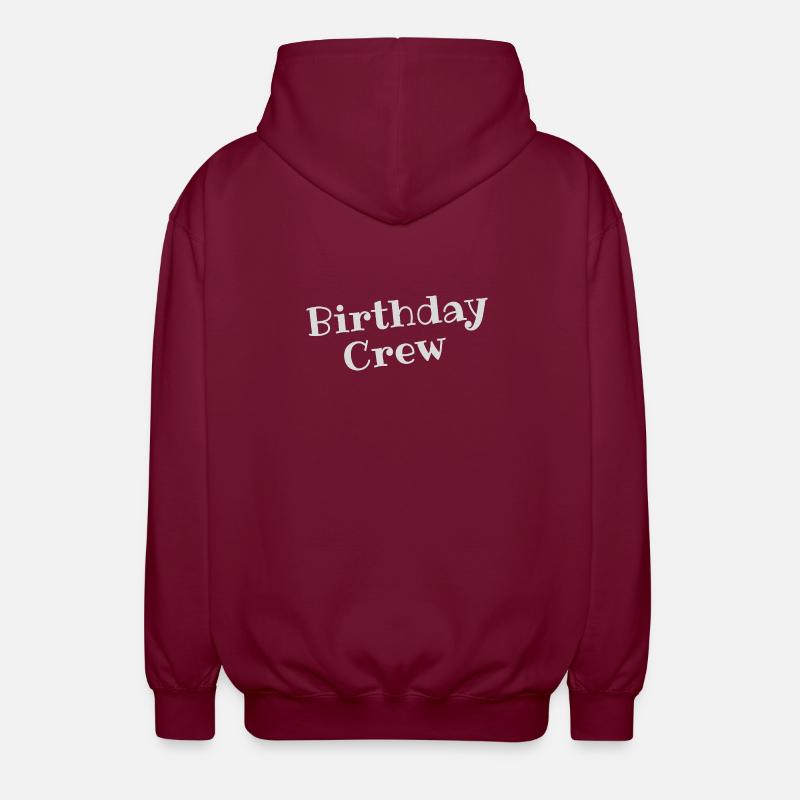 Équipe d’anniversaire - Veste à capuche unisexe - bordeaux
