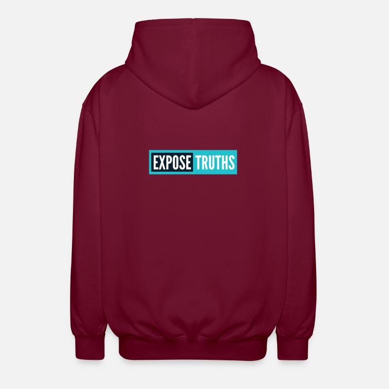 Expose Truths - Unisex Hooded Jacket - bordeaux