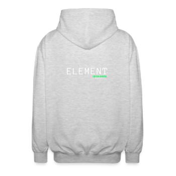 ELEMENT | Minimalist Architects of Essence Design - Unisex Kapuzenjacke - Hellgrau meliert - Hinten - AI Model Male 185 light (185cm)