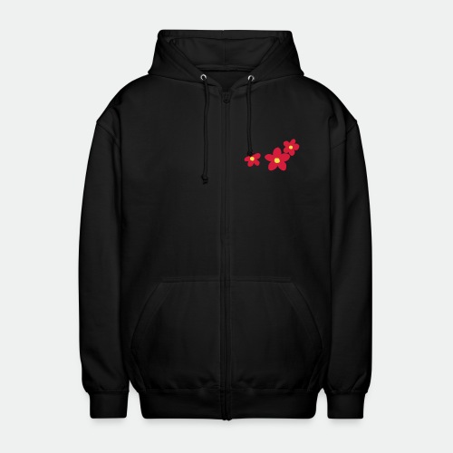Three Flowers - Unisex Hooded Jacket