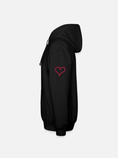 Love u! - Unisex Hooded Jacket - black