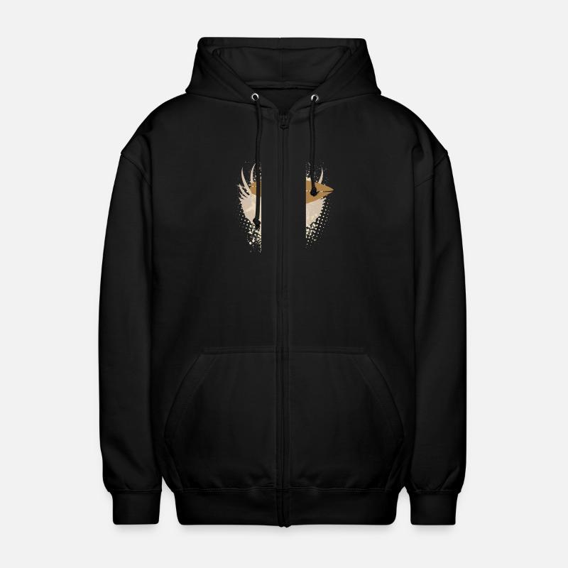Vector background eu - Unisex Hooded Jacket - black